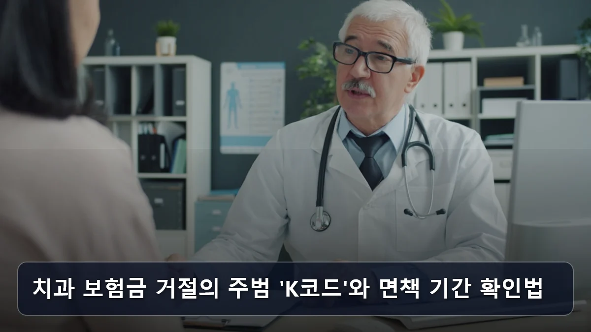 치과 보험금 거절의 주범 'K코드'와 면책 기간 확인법 관련 이미지