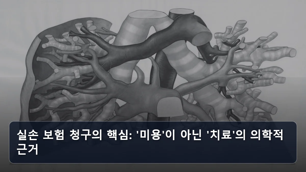 실손 보험 청구의 핵심: '미용'이 아닌 '치료'의 의학적 근거 관련 이미지