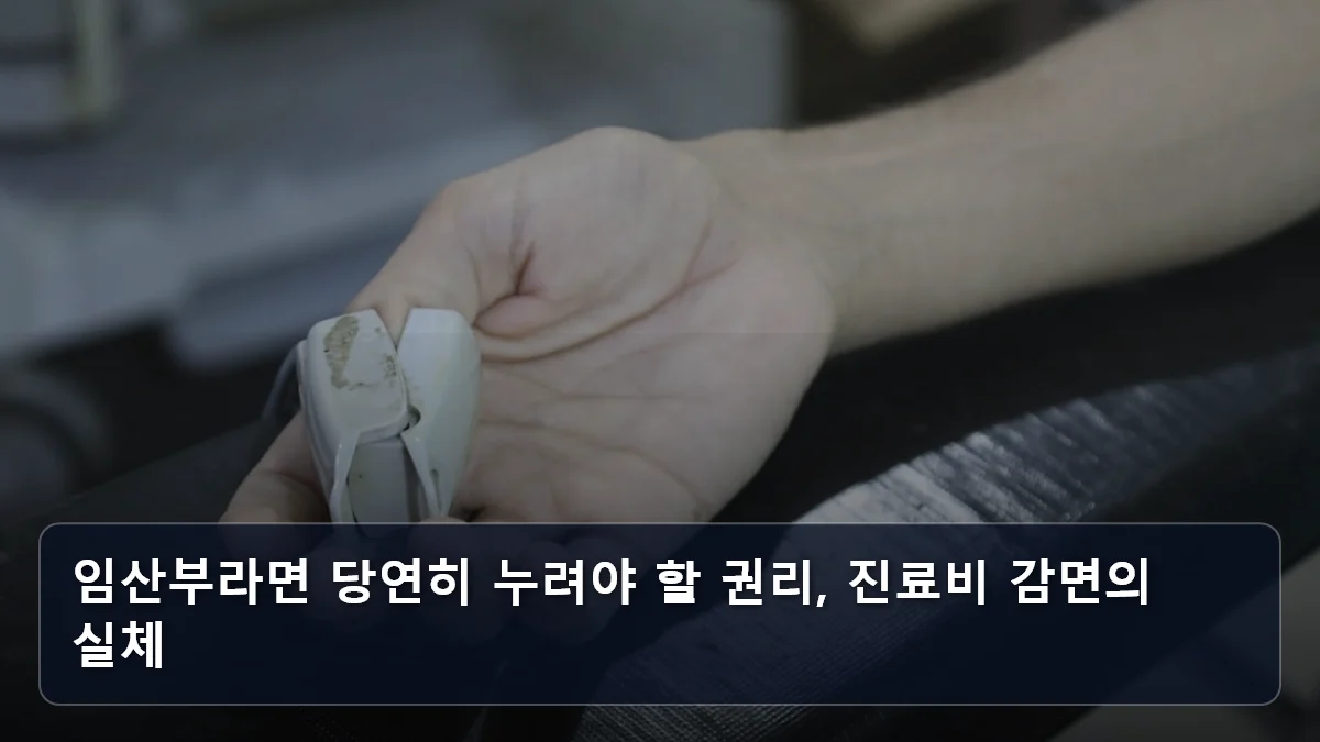 임산부라면 당연히 누려야 할 권리, 진료비 감면의 실체 관련 이미지