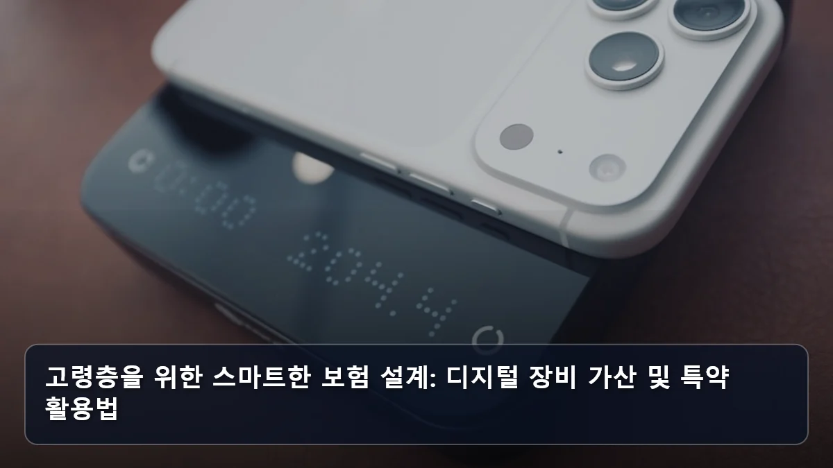 고령층을 위한 스마트한 보험 설계: 디지털 장비 가산 및 특약 활용법 관련 이미지