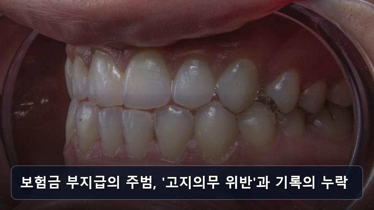 보험금 부지급의 주범, '고지의무 위반'과 기록의 누락 관련 이미지