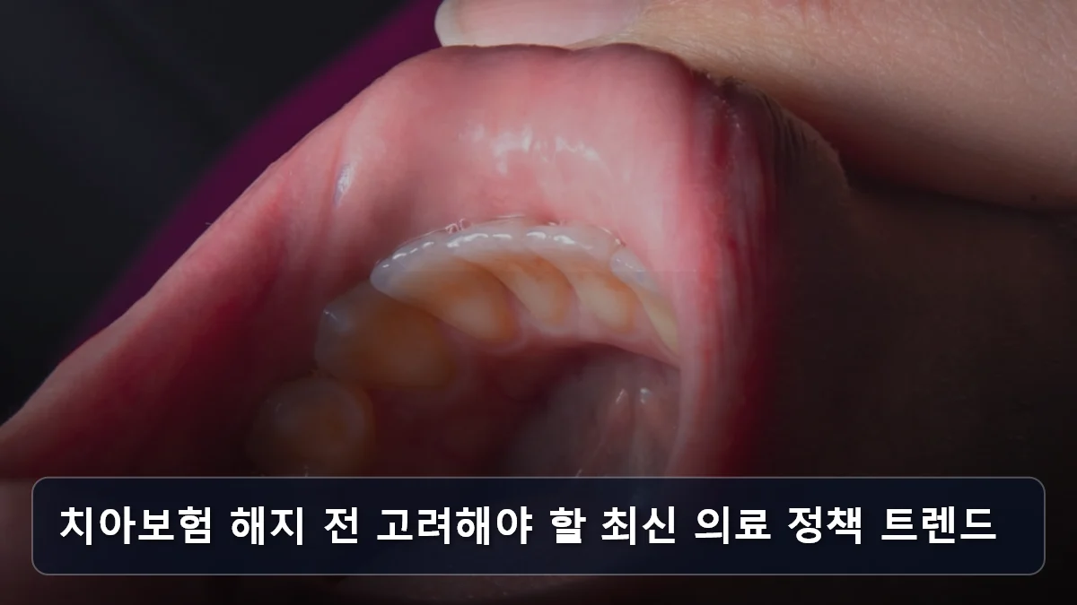 치아보험 해지 전 고려해야 할 최신 의료 정책 트렌드 관련 이미지