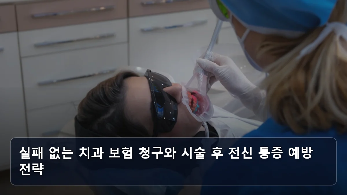 실패 없는 치과 보험 청구와 시술 후 전신 통증 예방 전략 관련 이미지