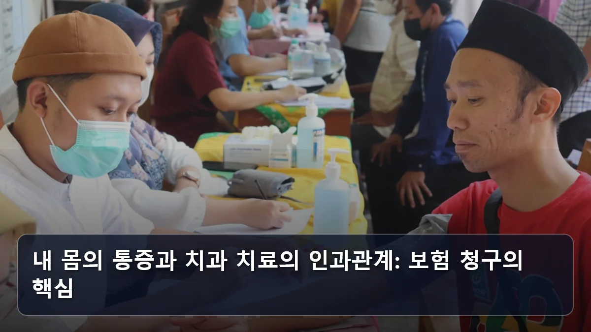 내 몸의 통증과 치과 치료의 인과관계: 보험 청구의 핵심 관련 이미지