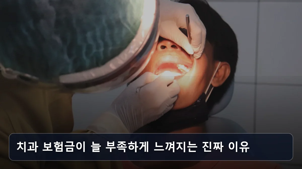 치과 보험금이 늘 부족하게 느껴지는 진짜 이유 관련 이미지