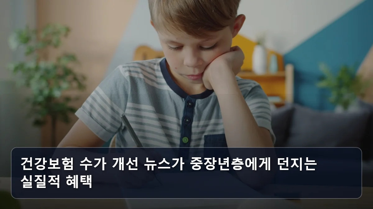 건강보험 수가 개선 뉴스가 중장년층에게 던지는 실질적 혜택 관련 이미지