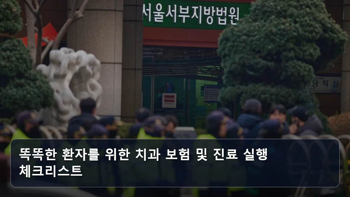 똑똑한 환자를 위한 치과 보험 및 진료 실행 체크리스트 관련 이미지