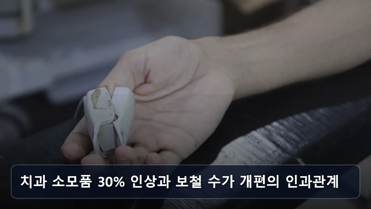 치과 소모품 30% 인상과 보철 수가 개편의 인과관계 관련 이미지