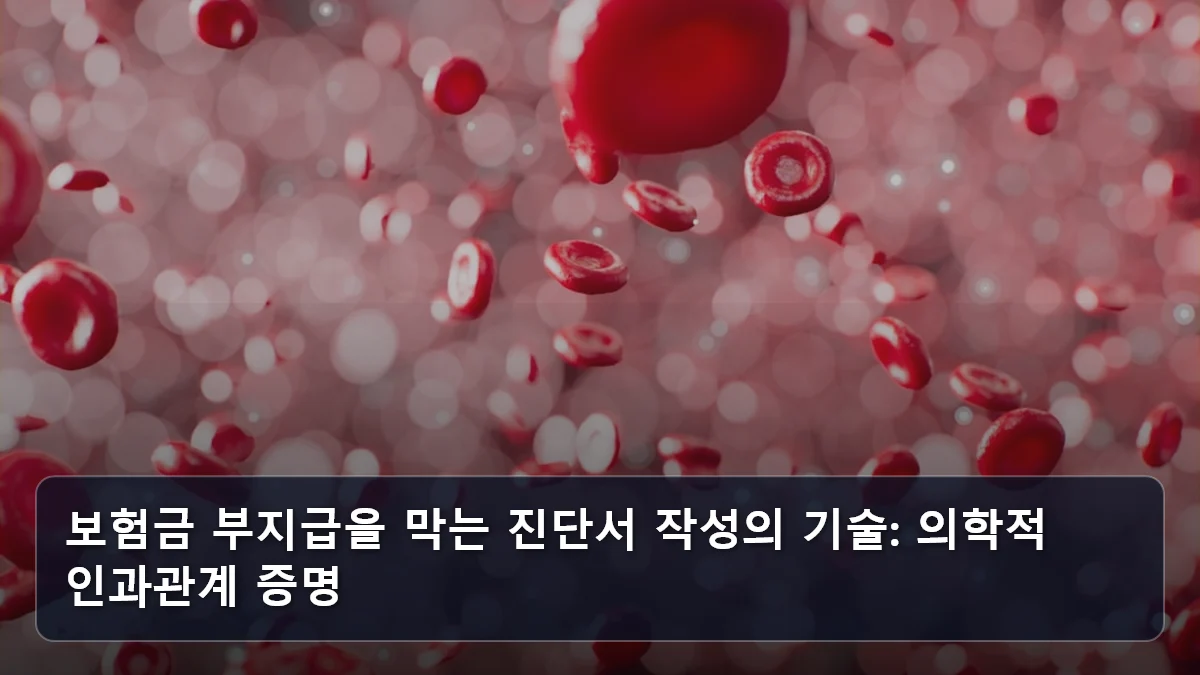 보험금 부지급을 막는 진단서 작성의 기술: 의학적 인과관계 증명 관련 이미지