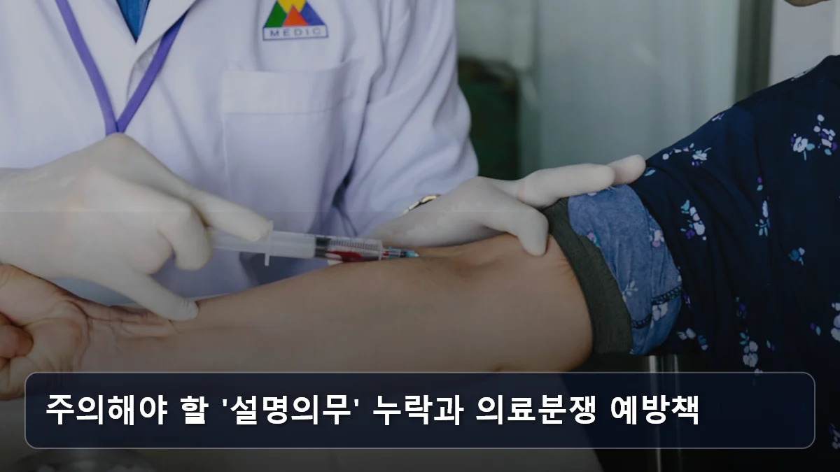 주의해야 할 '설명의무' 누락과 의료분쟁 예방책 관련 이미지