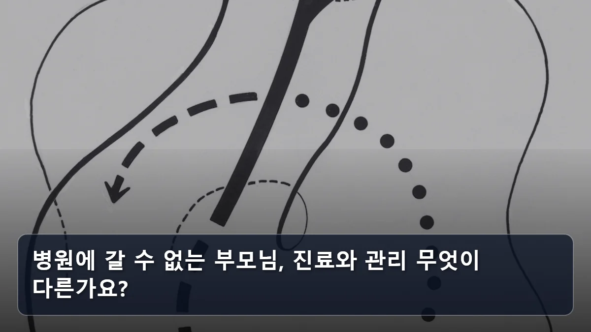 병원에 갈 수 없는 부모님, 진료와 관리 무엇이 다른가요? 관련 이미지