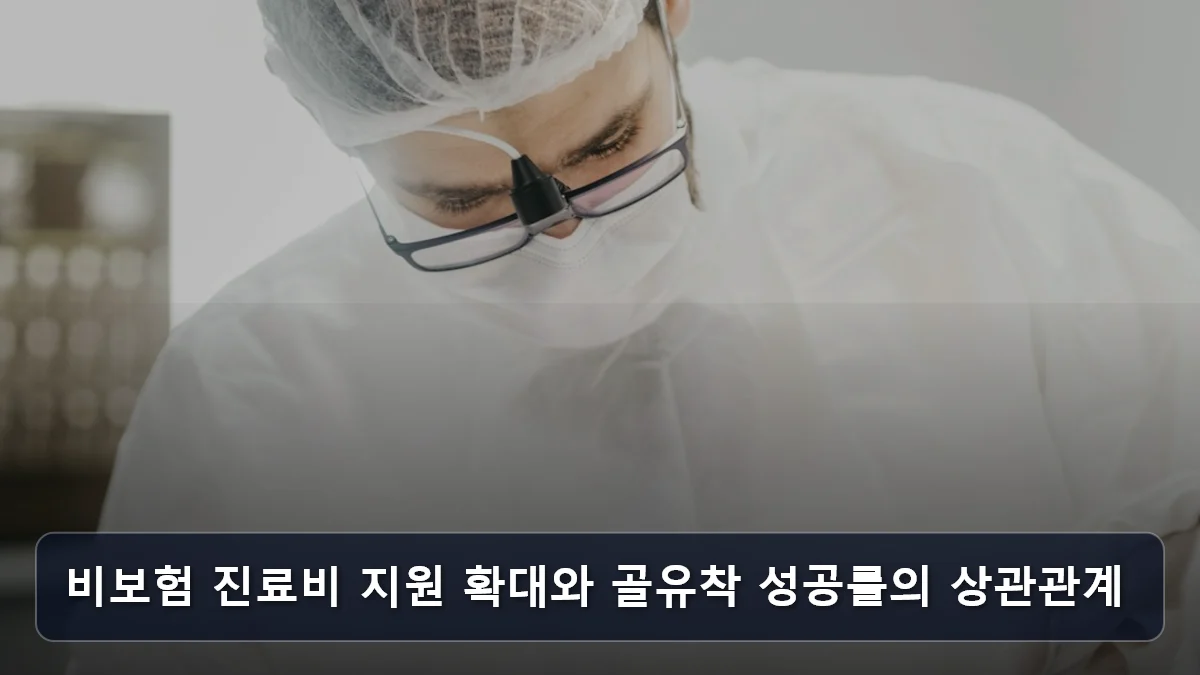 비보험 진료비 지원 확대와 골유착 성공률의 상관관계 관련 이미지