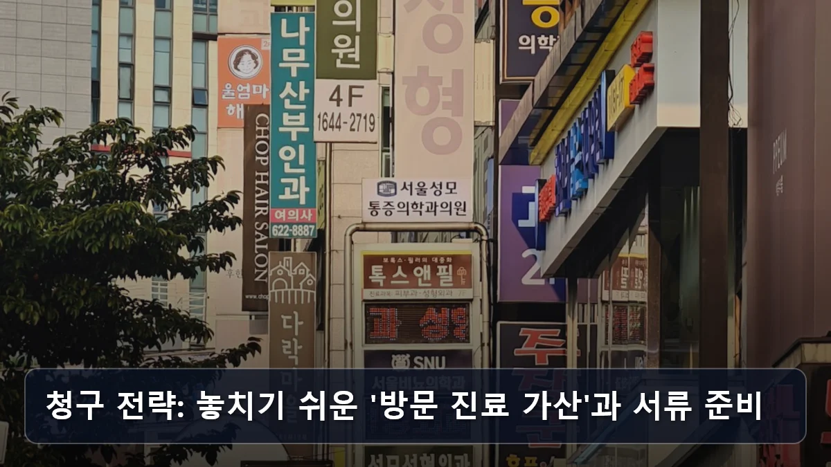 청구 전략: 놓치기 쉬운 '방문 진료 가산'과 서류 준비 관련 이미지