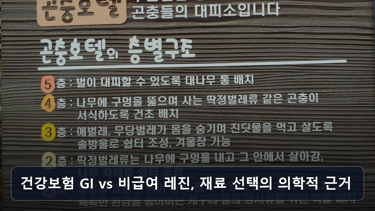 건강보험 GI vs 비급여 레진, 재료 선택의 의학적 근거 관련 이미지