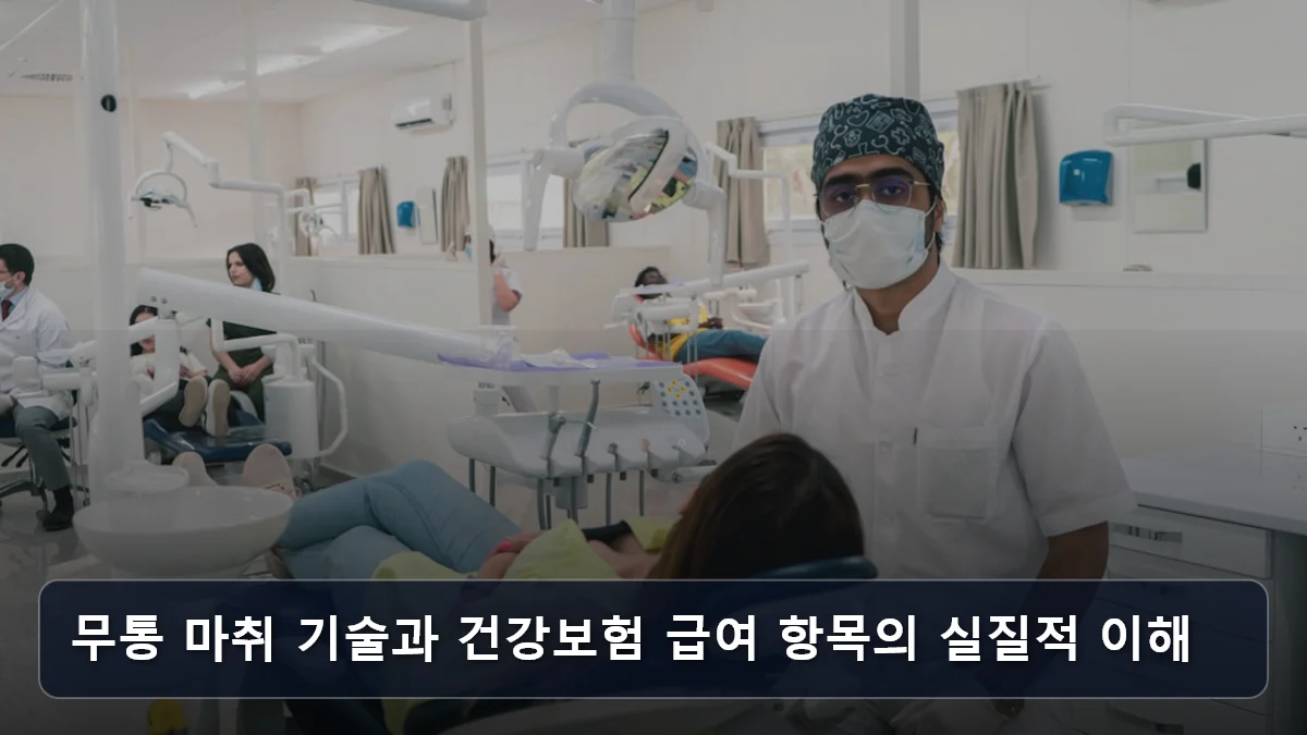 무통 마취 기술과 건강보험 급여 항목의 실질적 이해 관련 이미지