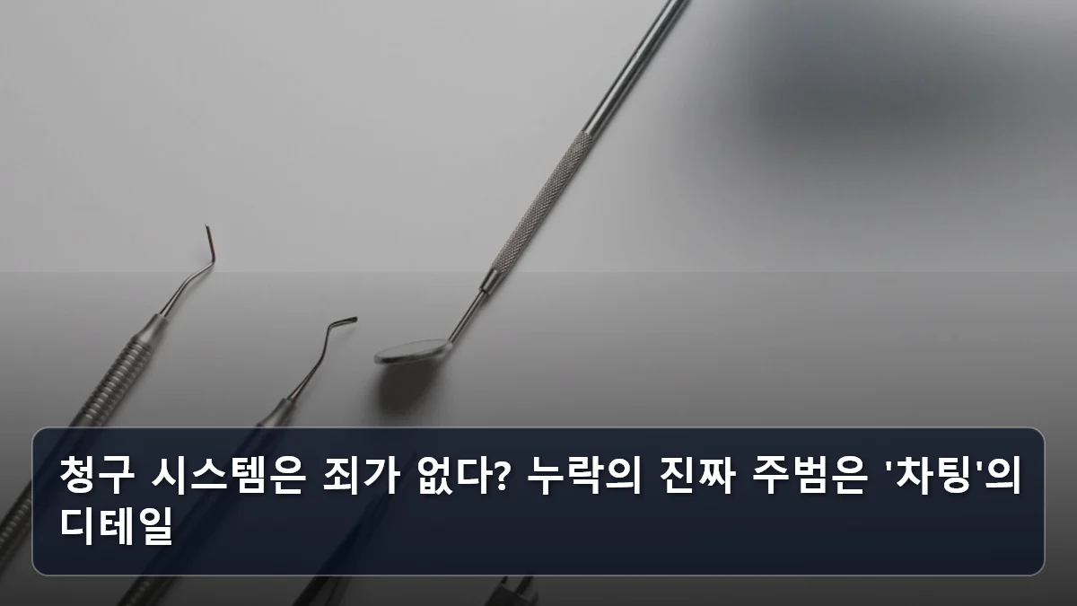 청구 시스템은 죄가 없다? 누락의 진짜 주범은 '차팅'의 디테일 관련 이미지